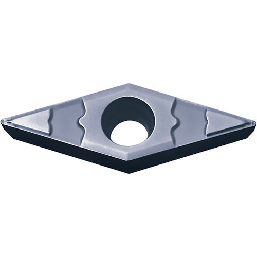 VBMT 221 GP PV7025, 1/64″ Corner Radius, 1/8″ Thick, 1/4″ Inscribed Circle, TiCN (MEGACOAT), Diamond, Turning Indexable Insert - Exact Industrial Supply