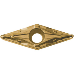 VBMT 221 PP CCX, 1/64″ Corner Radius, 1/8″ Thick, 1/4″ Inscribed Circle,  TiCl2O3/Tin, 35 Degree Diamond, Turning Indexable Insert