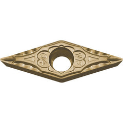 VBMT 3305 VF CA515, 0.0079″ Corner Radius, 3/16″ Thick, 3/8″ Inscribed Circle, TiCnulll2O3/TiN, Diamond, Turning Indexable Insert