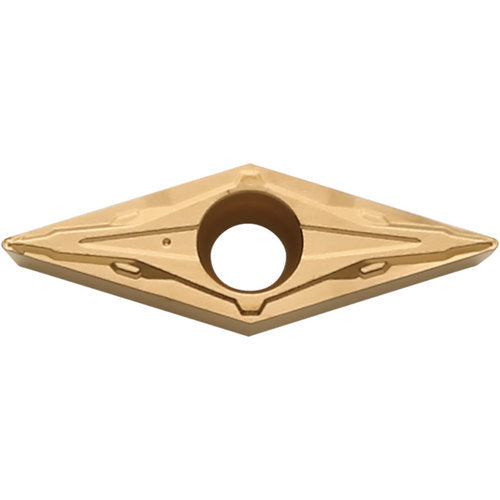 VCMT 332 PP PV730, 1/32″ Corner Radius, 3/16″ Thick, 3/8″ Inscribed Circle, TiAlN/TiN, 35 Degree Diamond, Turning Indexable Insert