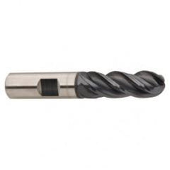 1/2 x 1/2 x 1-1/4 x 3" 4 Flute Ball Nose Carbide End Mill - TiAlN - Americas Industrial Supply