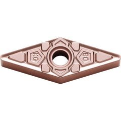 VNMG 332 KG CA320, 1/32″ Corner Radius, 3/16″ Thick, 3/8″ Inscribed Circle, TiCnulll2O3/Ti, Diamond, Turning Indexable Insert - Exact Industrial Supply