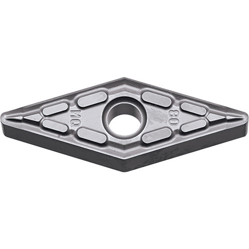 VNMG 331 MQ PR005S, 1/64″ Corner Radius, 3/16″ Thick, 3/8″ Inscribed Circle, MEGACOAT HARD, Diamond, Turning Indexable Insert - Exact Industrial Supply