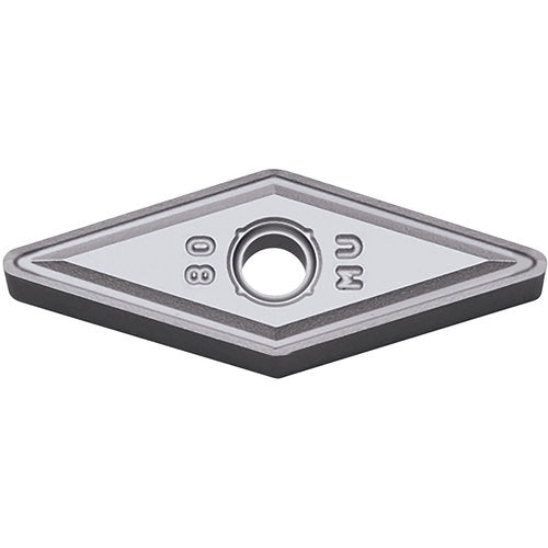 VNMG 331 MU PR015S, 1/64″ Corner Radius, 3/16″ Thick, 3/8″ Inscribed Circle, MEGACOAT HARD, Diamond, Turning Indexable Insert - Exact Industrial Supply