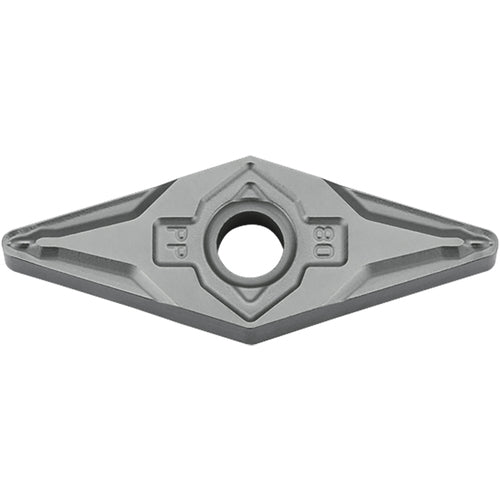 VNMG 332 PP TN620, 1/32″ Corner Radius, 3/16″ Thick, 3/8″ Inscribed Circle, TiCN, Diamond, Turning Indexable Insert - Exact Industrial Supply