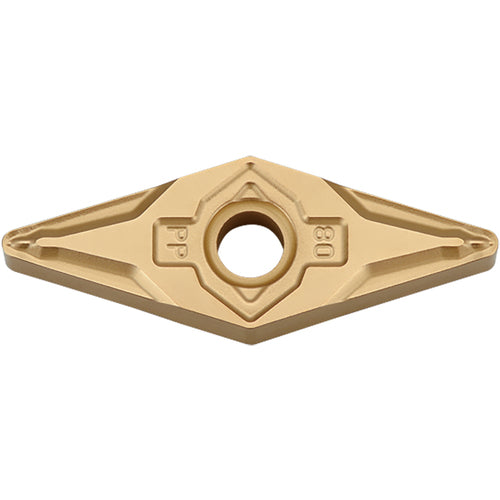 VNMG 3305 PP CA025P, 0.008″ Corner Radius, 3/16″ Thick, 3/8″ Inscribed Circle, TiCl2O3/TiN, 35 Degree Diamond, Turning Indexable Insert