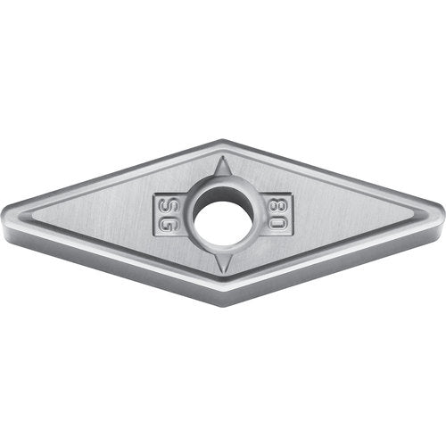 VNMG 332 SG SW05, 1/32″ Corner Radius, 3/16″ Thick, 3/8″ Inscribed Circle, WC/Co, 35 Degree Diamond, Turning Indexable Insert
