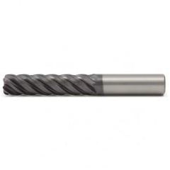 1x1x4x7 .030R 5FL Carbide End Mill-Round Shank-AlTiN - Americas Industrial Supply