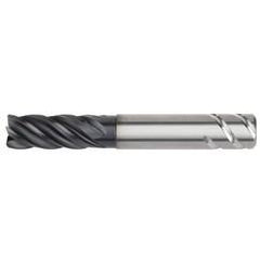 1x1x1-1/4x3-1/4x6 .060R 5FL Carbide End Mill-Round Shank-AlTiN - Americas Industrial Supply