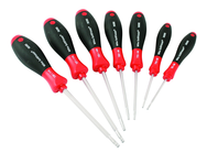 7 Piece - T9; T10; T15; T20; T25; T27; T30 - Torx Ball Ened SoftFinish® Cushion Grip Screwdriver Set - Americas Industrial Supply