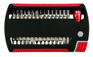 31 Piece - Slotted 5.5; 6.5; 8.0mm Phillips #0-3; Torx T6-T25; Hex Metric 2.0-6.0mm Hex Inch 5/64-1/4" - Magnetic 1/4" Bit Holder - Insert Bit Set in XSelector Storage Box - Americas Industrial Supply