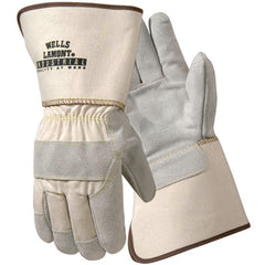 Size L Leather Palm Gauntlet Cuff Glove Y3015L - Americas Industrial Supply