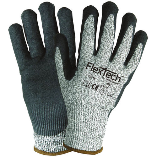 FLEXTECH Size M ANSI Cut 5 Nitrile Palm Glove Y9216M - Americas Industrial Supply