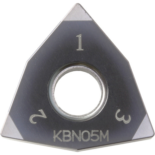 WNGA 433 MET KBN35M, 3/64″ Corner Radius, 3/16″ Thick, 1/2″ Inscribed Circle, MEGACOAT, Trigon, Turning Indexable Insert - Exact Industrial Supply