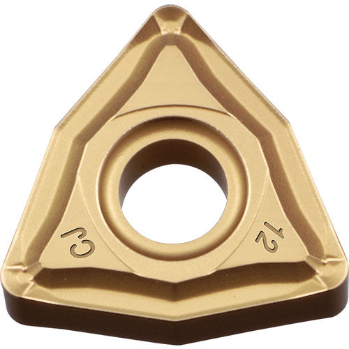 WNMG 432 CJ CA025P, 1/32″ Corner Radius, 3/16″ Thick, 1/2″ Inscribed Circle, TiCl2O3/TiN, 80 Degree Trigon, Turning Indexable Insert