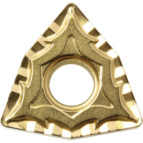 WNMG 432 CQ CA510, 1/32″ Corner Radius, 3/16″ Thick, 1/2″ Inscribed Circle, TiCl2O3/TiN, 80 Degree Trigon, Turning Indexable Insert