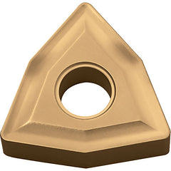 WNMG 432 CCX, 1/32″ Corner Radius, 3/16″ Thick, 1/2″ Inscribed Circle,  TiCl2O3/Tin, 80 Degree Trigon, Turning Indexable Insert