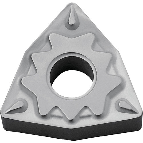 WNMG 432 HQ TN60, 1/32″ Corner Radius, 3/16″ Thick, 1/2″ Inscribed Circle, TiCN/NbC, Trigon, Turning Indexable Insert - Exact Industrial Supply