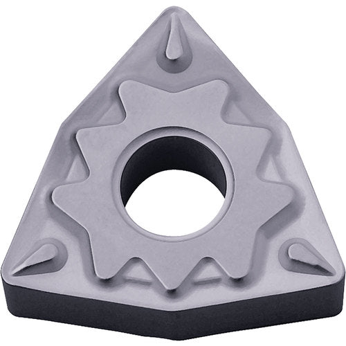 WNMG 432 HQ PV7010, 1/32″ Corner Radius, 3/16″ Thick, 1/2″ Inscribed Circle, TiCN (MEGACOAT), Trigon, Turning Indexable Insert - Exact Industrial Supply