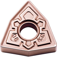 WNMG 433 KG CA315, 3/64″ Corner Radius, 3/16″ Thick, 1/2″ Inscribed Circle, TiCnulll2O3/Ti, Trigon, Turning Indexable Insert - Exact Industrial Supply