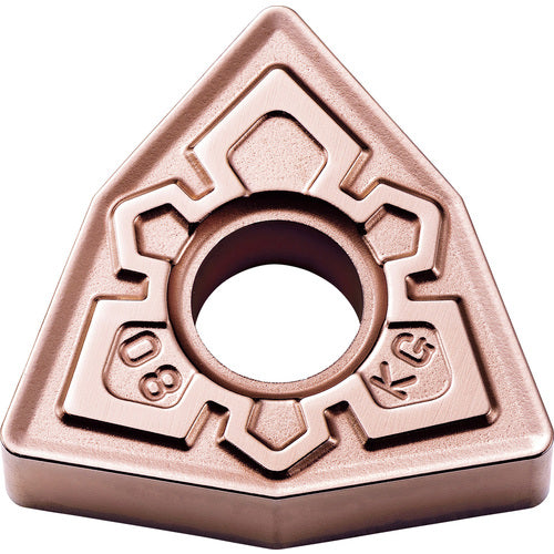 WNMG 431 KG CA320, 1/64″ Corner Radius, 3/16″ Thick, 1/2″ Inscribed Circle, TiCnulll2O3/Ti, Trigon, Turning Indexable Insert - Exact Industrial Supply