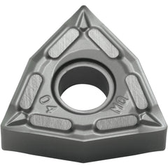 WNMG 432 MQ SW05, 1/32″ Corner Radius, 3/16″ Thick, 1/2″ Inscribed Circle, WC/Co, Trigon, Turning Indexable Insert - Exact Industrial Supply