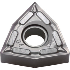 WNMG 431 MQ PR005S, 1/64″ Corner Radius, 3/16″ Thick, 1/2″ Inscribed Circle, MEGACOAT HARD, Trigon, Turning Indexable Insert - Exact Industrial Supply