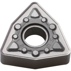 WNMG 431 MS PR015S, 1/64″ Corner Radius, 3/16″ Thick, 1/2″ Inscribed Circle, MEGACOAT HARD, Trigon, Turning Indexable Insert - Exact Industrial Supply