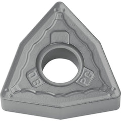 WNMG 432 PG TN610, 1/32″ Corner Radius, 3/16″ Thick, 1/2″ Inscribed Circle, TiCN, Trigon, Turning Indexable Insert - Exact Industrial Supply