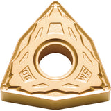 WNMG 431 WF CA515, 1/64″ Corner Radius, 3/16″ Thick, 1/2″ Inscribed Circle, TiCnulll2O3/TiN, Trigon, Turning Indexable Insert