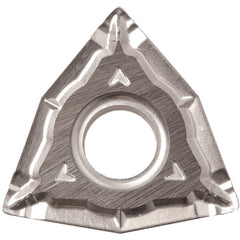 WNMG 432 WQ TN610, 1/32″ Corner Radius, 3/16″ Thick, 1/2″ Inscribed Circle, TiCN, Trigon, Turning Indexable Insert - Exact Industrial Supply