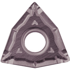 WNMG 431 WQ PV7025, 1/64″ Corner Radius, 3/16″ Thick, 1/2″ Inscribed Circle, TiCN (MEGACOAT), Trigon, Turning Indexable Insert - Exact Industrial Supply