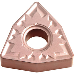 WNMG 432 ZS CA320, 1/32″ Corner Radius, 3/16″ Thick, 1/2″ Inscribed Circle, TiCnulll2O3/Ti, Trigon, Turning Indexable Insert - Exact Industrial Supply