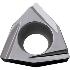 WPGT 21505 Y KW10, 0.0079″ Corner Radius, 3/32″ Thick, 1/4″ Inscribed Circle, WC/Co, Trigon, Turning Indexable Insert - Exact Industrial Supply