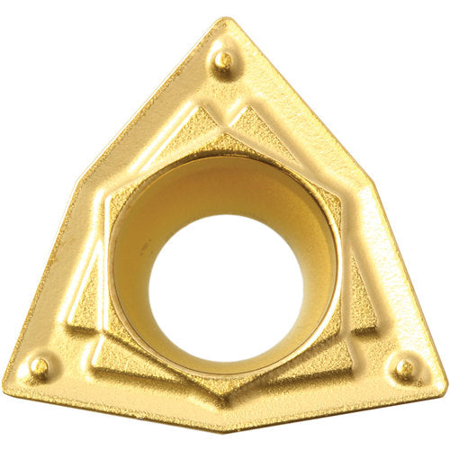 WPMT 322 HQ CA025P, 1/32″ Corner Radius, 1/8″ Thick, 3/8″ Inscribed Circle, TiCl2O3/TiN, 80 Degree Trigon, Turning Indexable Insert