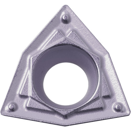 WPMT 322 HQ PV7025, 1/32″ Corner Radius, 1/8″ Thick, 3/8″ Inscribed Circle, TiCN (MEGACOAT), Trigon, Turning Indexable Insert - Exact Industrial Supply