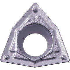 WPMT 2151 HQ PV7025, 1/64″ Corner Radius, 3/32″ Thick, 1/4″ Inscribed Circle, TiCN (MEGACOAT), Trigon, Turning Indexable Insert - Exact Industrial Supply