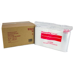 6″ × 9″ 2-MIL White Block Reloc Zippit Zipper Bags, Sold per Case of 1000 (10 boxes of 100 per case)