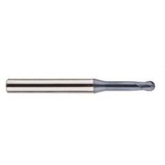 0.8 mm Dia. × 6 mm Shank × 3 mm DOC × 45 mm OAL, Carbide 2 Flute, Plain, Ballnose End Mill