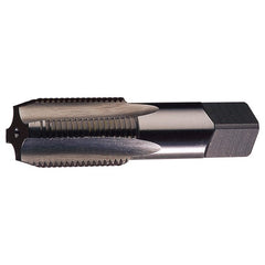 ‎1/4-18 NPS 4 Flute HSS Medium Hook Straight NPS Thread Straight Pipe Tap- Bright - Exact Industrial Supply