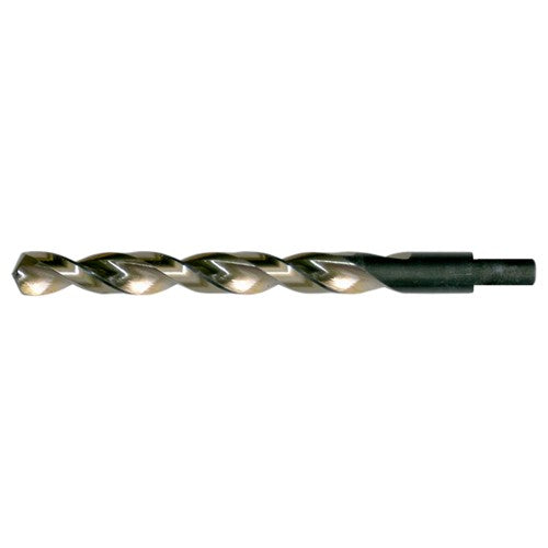 27/64 RHS / RHC HSS 135 Degree Split Point Heavy Duty Parabolic Jobber Length Drill - Black & Gold - Exact Industrial Supply