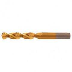 #19 RHS / RHC HSS-CO 8% (M42) 135 Degree Split Point Q-Cobalt Wide Land Parabolic Drill - TiN - Americas Industrial Supply