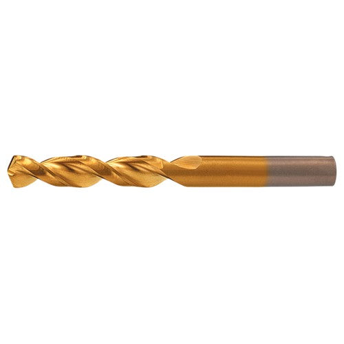 15/64 RHS / RHC HSS-CO 8% (M42) 135 Degree Split Point Q-Cobalt Wide Land Parabolic Drill - TiN - Exact Industrial Supply