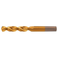 3/8 RHS / RHC HSS-CO 8% (M42) 135 Degree Split Point Q-Cobalt Wide Land Parabolic Drill - TiN - Exact Industrial Supply