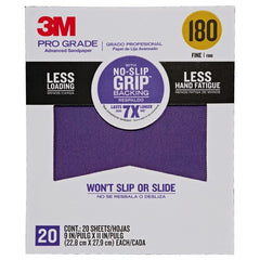 ‎3M Pro Grade Precision Faster Sanding Sanding Sheets 180 grit Fine 27180TRI-20 9″ × 11″ - Americas Industrial Supply