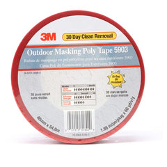 3M Outdoor Masking Poly Tape 5903 Red 48 mm × 54.8 m 7.5 mil Individually Wrapped Conveniently Packaged - Americas Industrial Supply