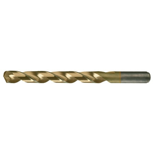 Q RHS / RHC HSS-CO 8% (M42) 135 Degree Split Point Heavy Duty Cobalt Drill - TiN - Exact Industrial Supply