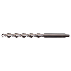#50 RHS / RHC HSS 118 Degree Notched Point HSS Parabolic Taper Length Drill - Bright - Exact Industrial Supply