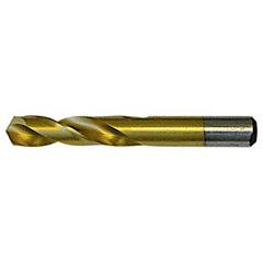 7/32 RHS / RHC HSS 135 Degree Split Point Heavy Duty Screw Machine Drill - TiN - Exact Industrial Supply