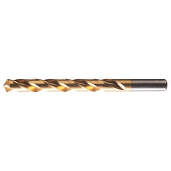 W RHS / RHC HSS 118 Degree Radial Point General Purpose Jobber Length Drill - TiN - Exact Industrial Supply